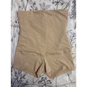 Maidenform‎ Beige Hi Waist Boyshort Shapewear, Size Large